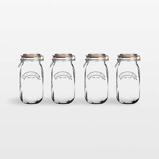 Kilner ® 51-Oz. Round Clip-Top Jars, Set of 4