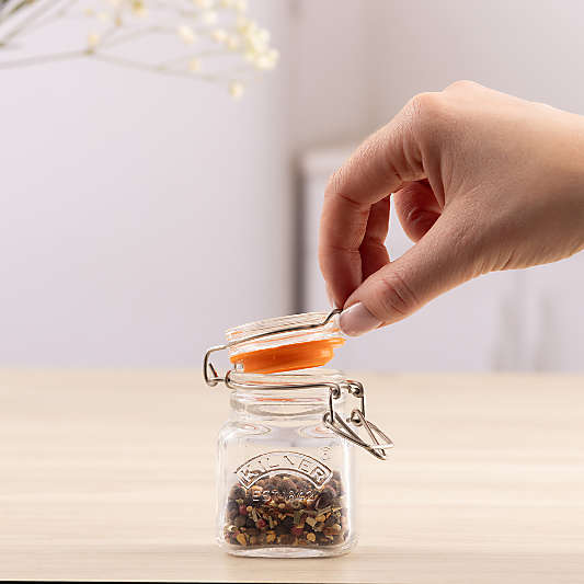Kilner ClipTop Glass Spice Jar, Set of 12
