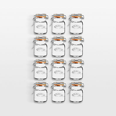 View Kilner ClipTop Glass Spice Jar, Set of 12 details