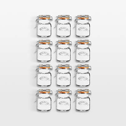 Kilner ClipTop Glass Spice Jar, Set of 12
