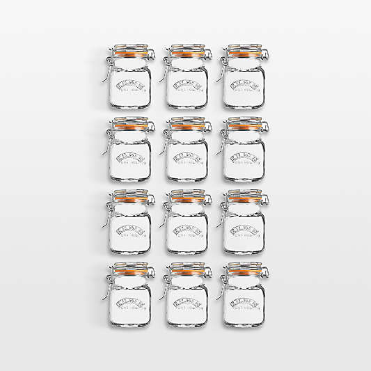 Kilner ClipTop Glass Spice Jar, Set of 12