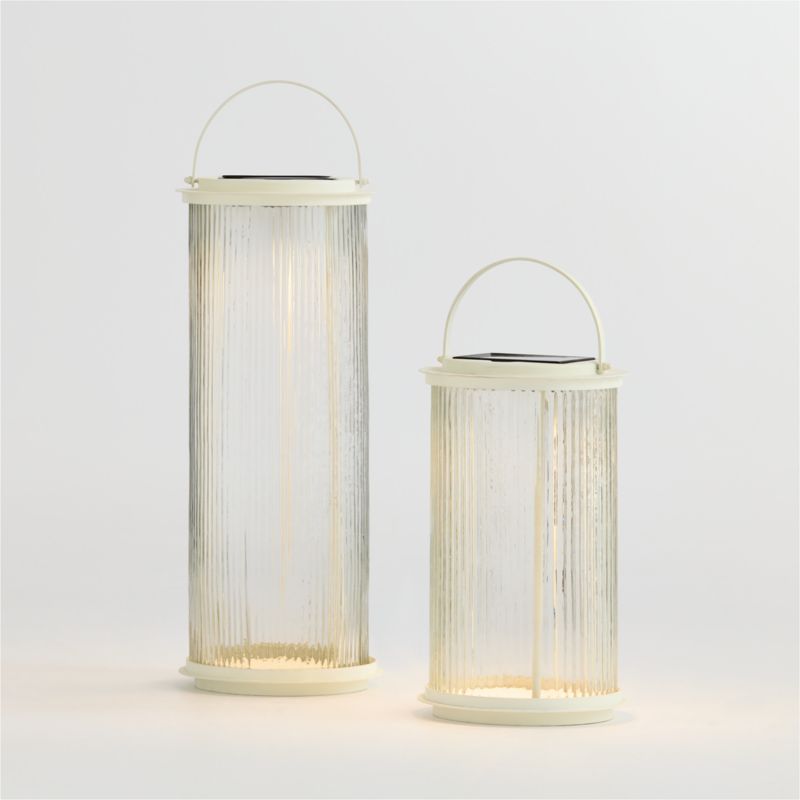 Kimball Small LED White Metal Solar Lantern 14.5" - image 1 of 5