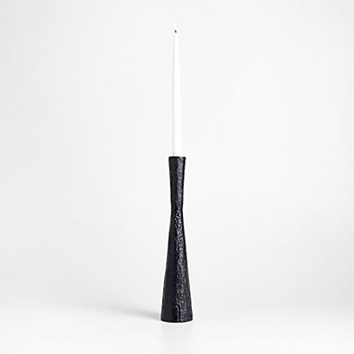 View Kin Black Metal Taper Holder 15" details