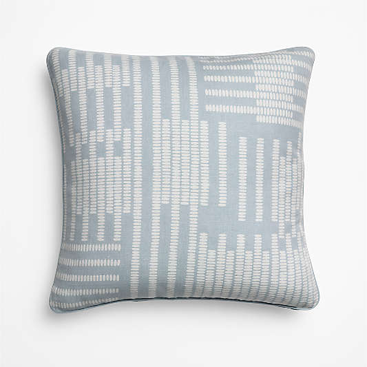 Kingsley Tonal Geo 20"x20" Waterfall Blue Throw Pillow Cover