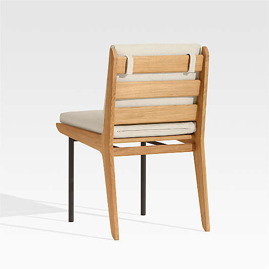 Kinney Teak Wood Outdoor Dining Side Chair with Cushion