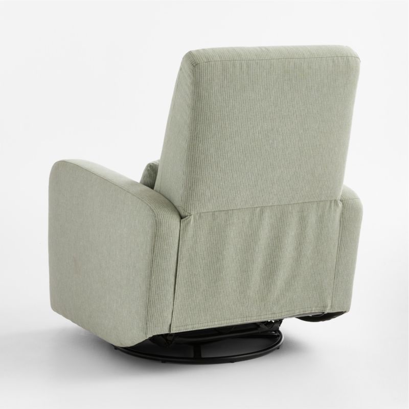 Kinney Kelp Field Green Stripe Swivel Glider Power Recliner Nursery Chair - image 4 of 9