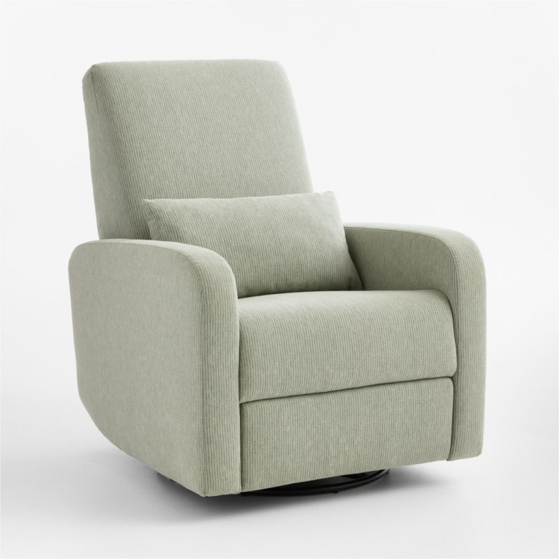 Kinney Kelp Field Green Stripe Swivel Glider Power Recliner Nursery Chair - image 2 of 9