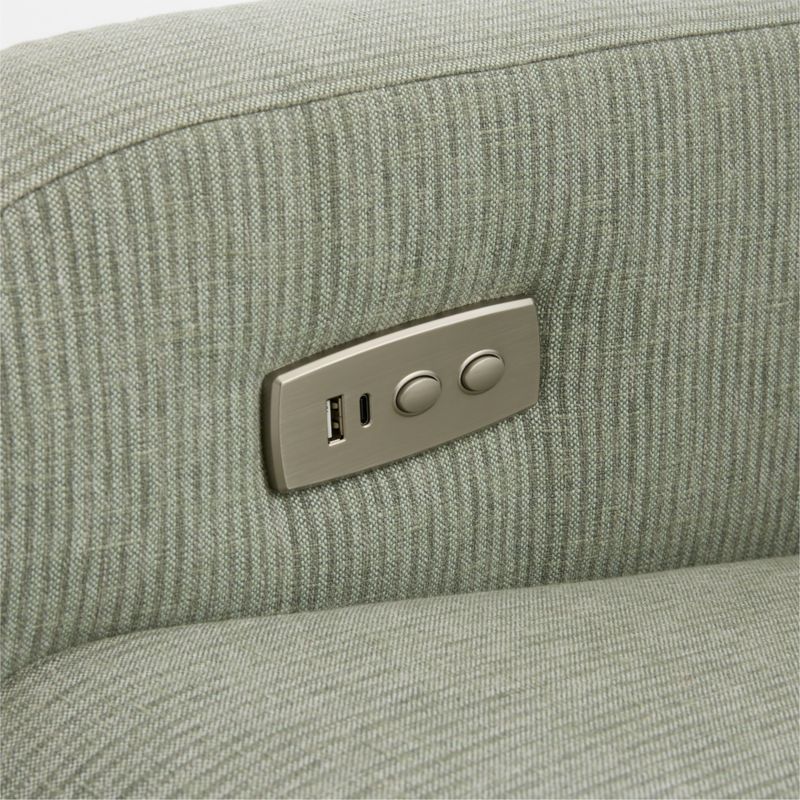 Kinney Kelp Field Green Stripe Swivel Glider Power Recliner Nursery Chair - image 8 of 9