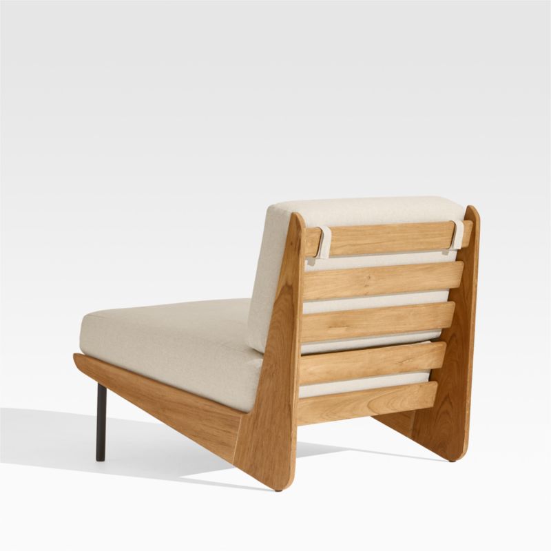 Kinney Teak Wood Outdoor Lounge Chair with Cushion