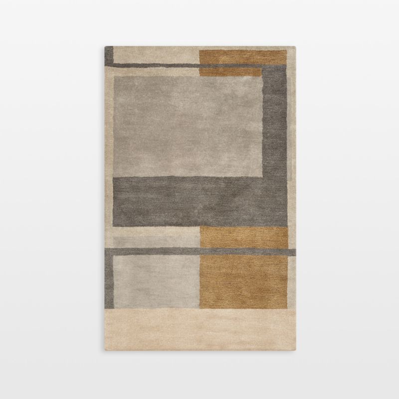 Kirk Color Block Area Rug 5'x8' + Reviews Crate & Barrel