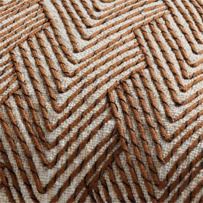 Kirra Embroidered 24"x16" Maple Brown Indoor/Outdoor Throw Pillow - image 2 of 5