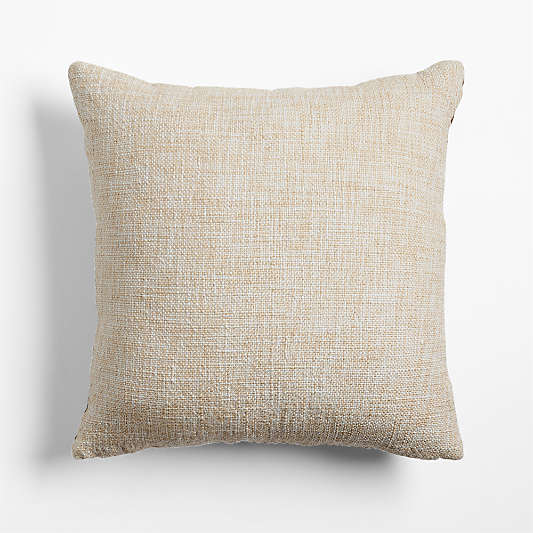 Kirra Embroidered 20"x20" Maple Brown Indoor/Outdoor Throw Pillow