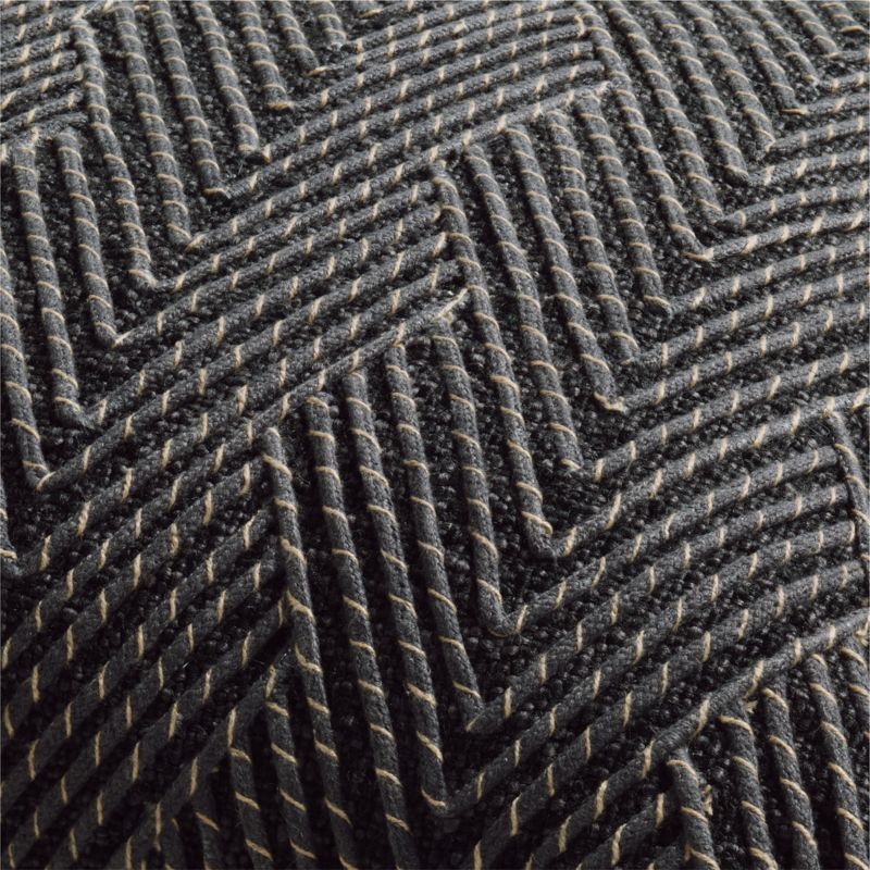 Kirra Embroidered 20"x20" Ink Black Indoor/Outdoor Throw Pillow - image 2 of 5