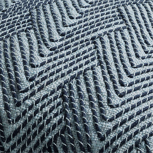 Kirra Embroidered 20"x20" Pale Blue Indoor/Outdoor Throw Pillow