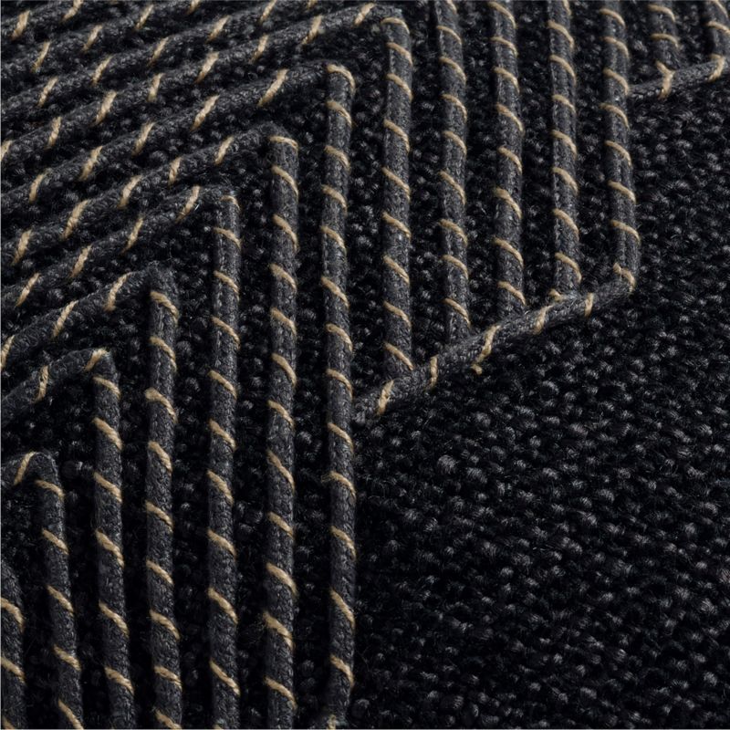 Kirra Embroidered 24"x16" Ink Black Indoor/Outdoor Throw Pillow - image 2 of 4