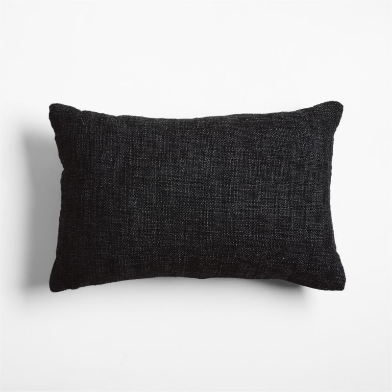 Kirra Embroidered 24"x16" Ink Black Indoor/Outdoor Throw Pillow - image 1 of 4