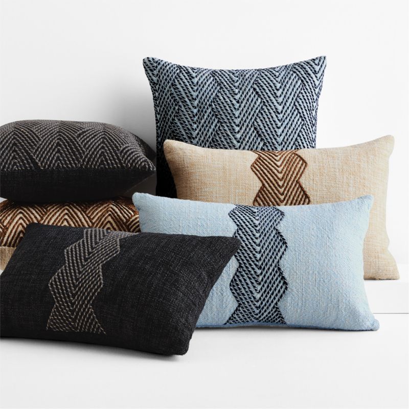 Kirra Embroidered 24"x16" Pale Blue Indoor/Outdoor Throw Pillow - image 3 of 5