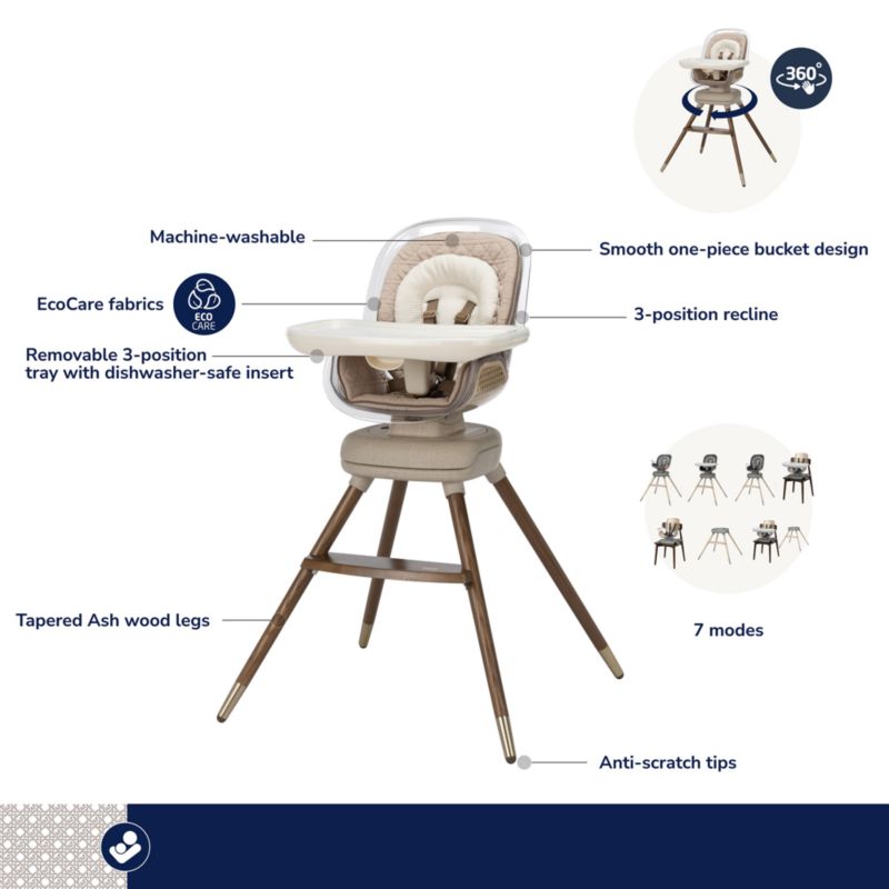 Maxi-Cosi ® Kiskadee Natural Heritage 360 Rotating Baby High Chair - image 9 of 10