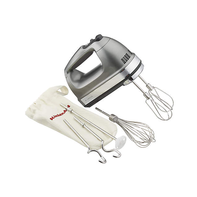 KitchenAid Silver 7Speed Electric Hand Mixer + Reviews Crate & Barrel