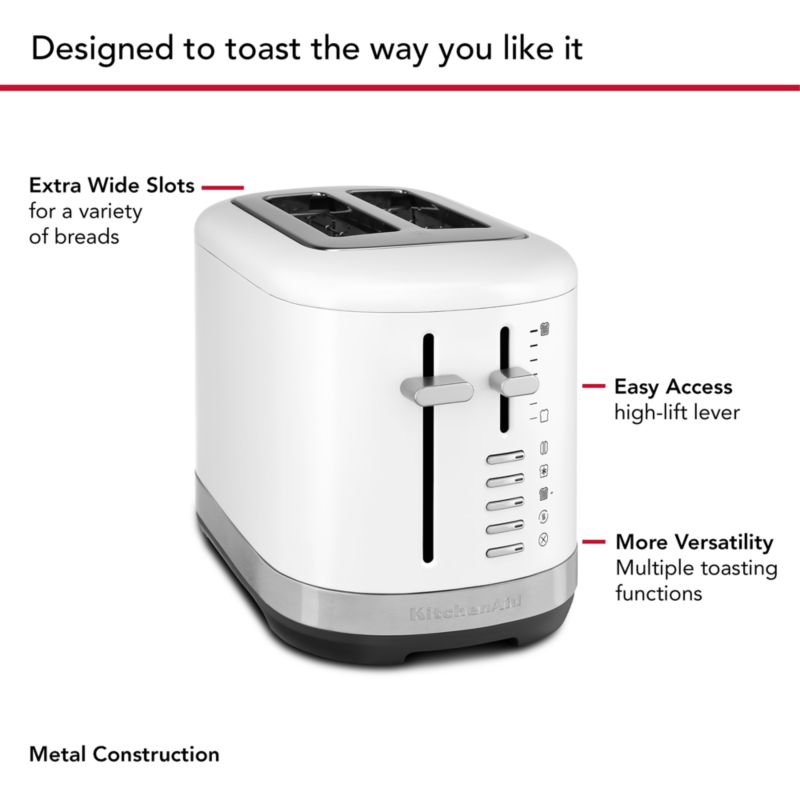 KitchenAid ® 2-Slice Toaster in Porcelain White