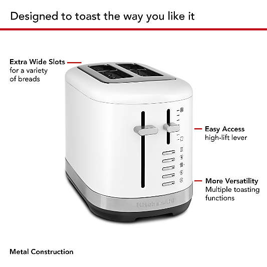 KitchenAid ® 2-Slice Toaster in Porcelain White