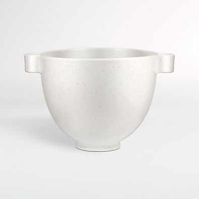 View KitchenAid ® Stand Mixer Speckled Stone White 5-Quart Ceramic Mixing Bowl with Handles details