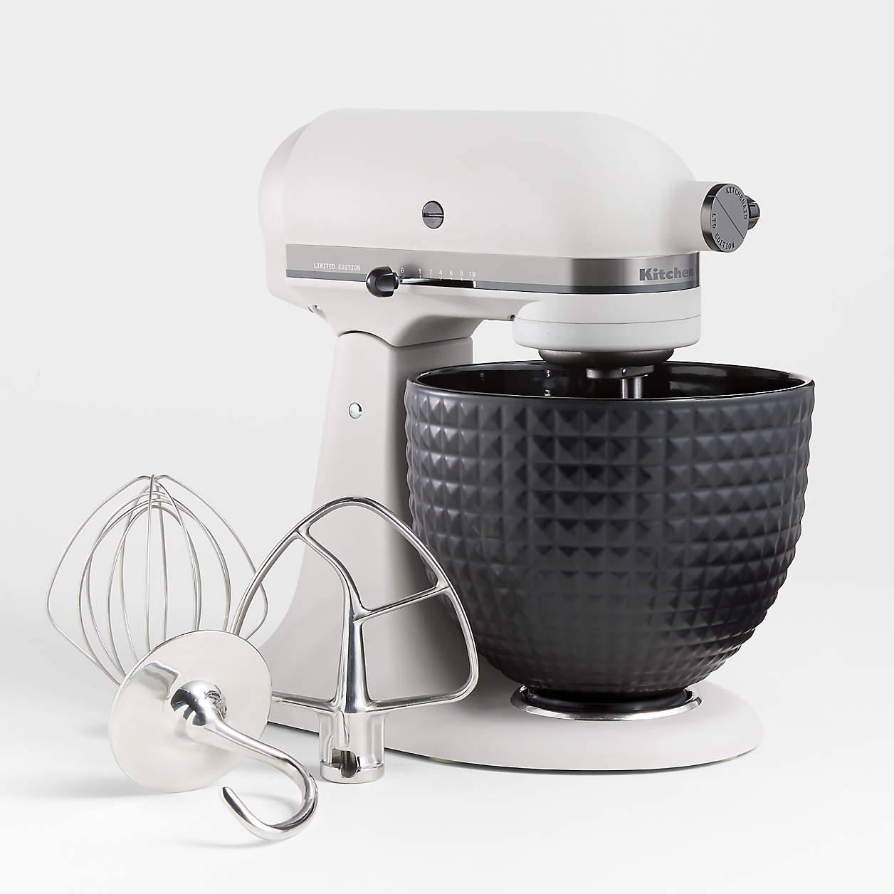 Kitchenaid Artisan Series 5 Quart Tilt Head Limited Edition Light And Shadow Stand Mixer With Black Ceramic Bowl 