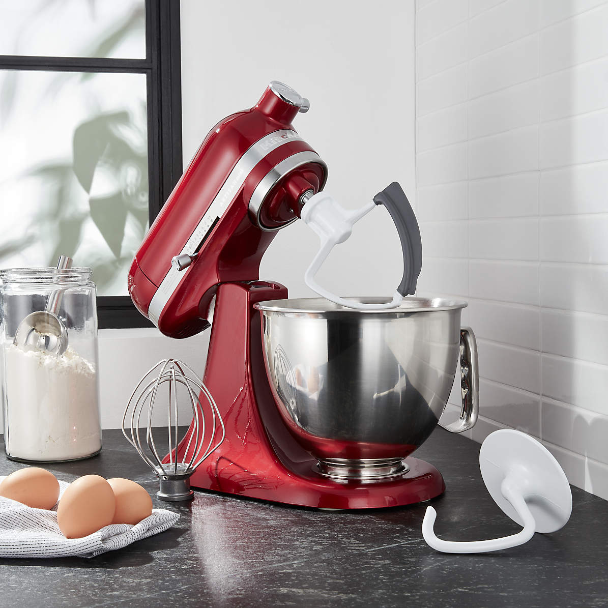 Kitchenaid Artisan Candy Apple Red Mini 3 5 Quart Tilt Head Stand Mixer Reviews Crate And Barrel