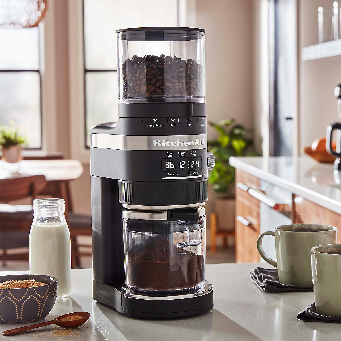 KitchenAid Matte Black Burr Coffee 