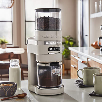 KitchenAid Matte Milkshake White Burr Coffee Grinder + Reviews, Crate &  Barrel Canada