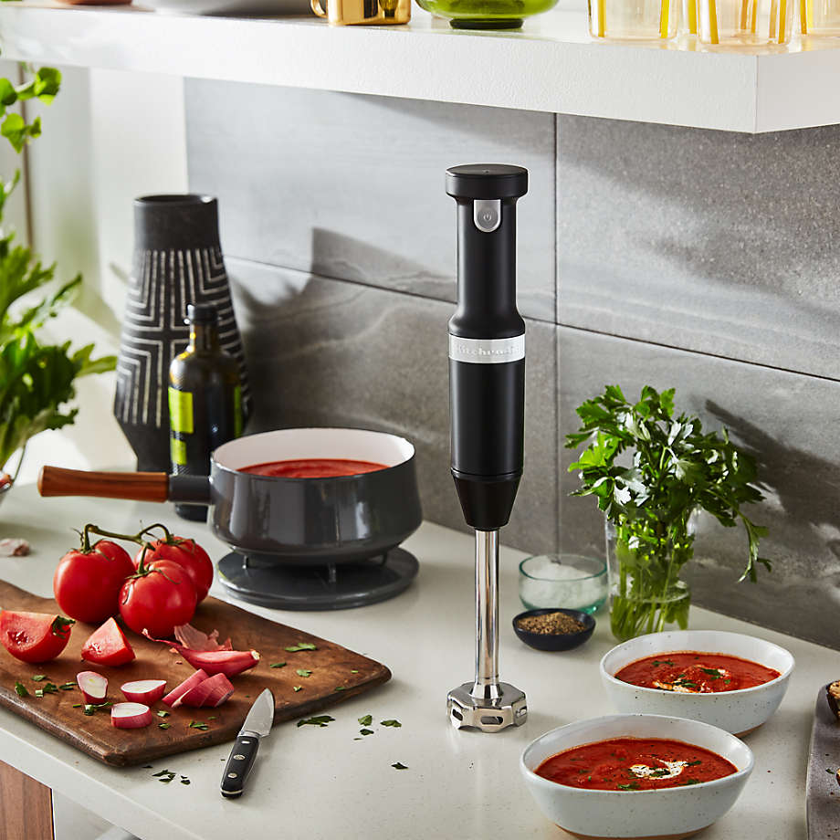 Crate&Barrel KitchenAid ® Black Cordless Immersion Hand Blender Square One