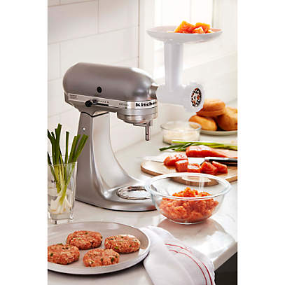 Newsets Upgraded Metal Food Meat Grinder Attachment for KitchenAid Stand Mixer, KitchenAid Meat Grinder Attachments Including Sausage Stuffer & 4