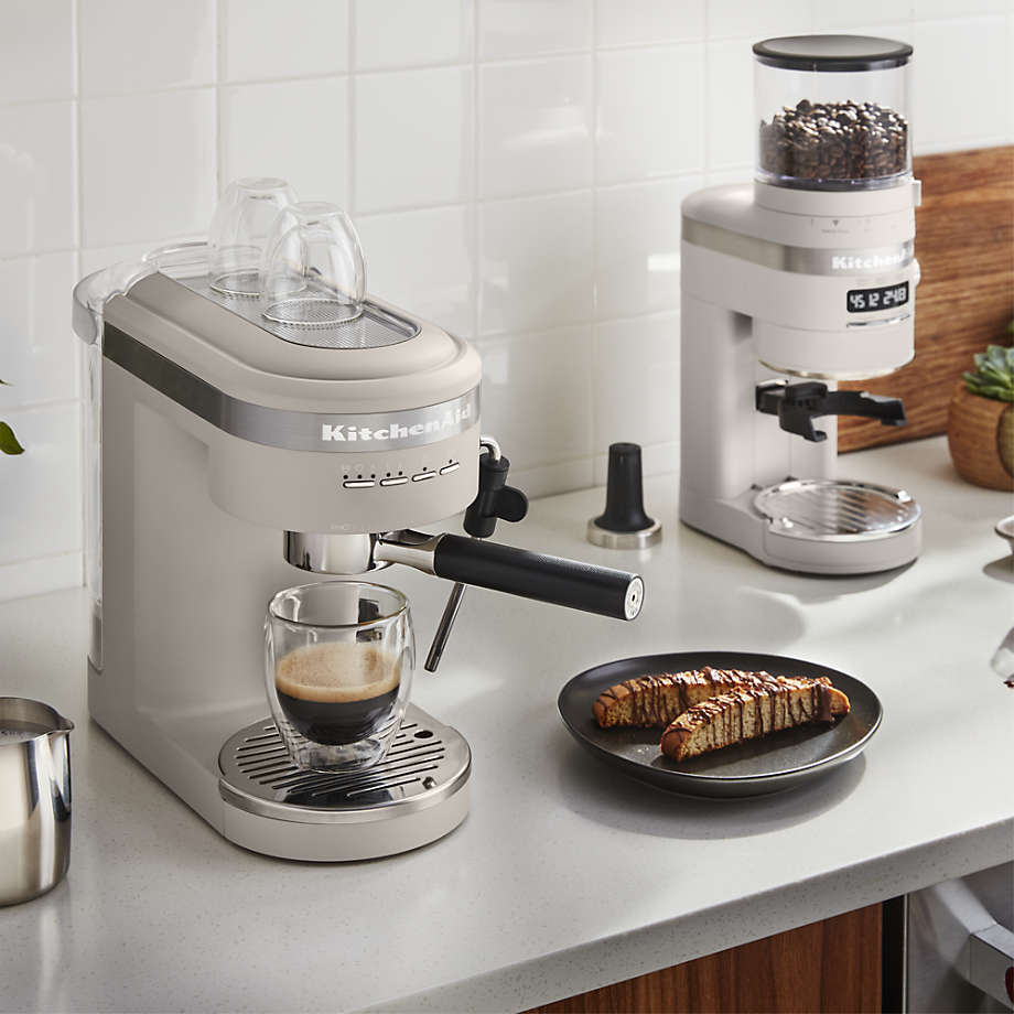 kitchenaid semi automatic espresso machine in milkshake