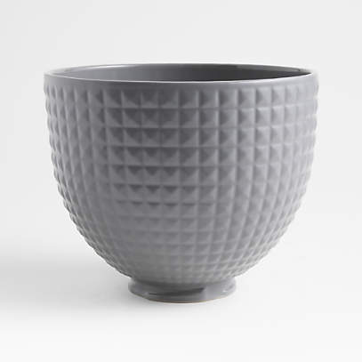 grad mistet hjerte der KitchenAid Stand Mixer Matte Grey Studded 5-Quart Ceramic Mixing Bowl +  Reviews | Crate & Barrel