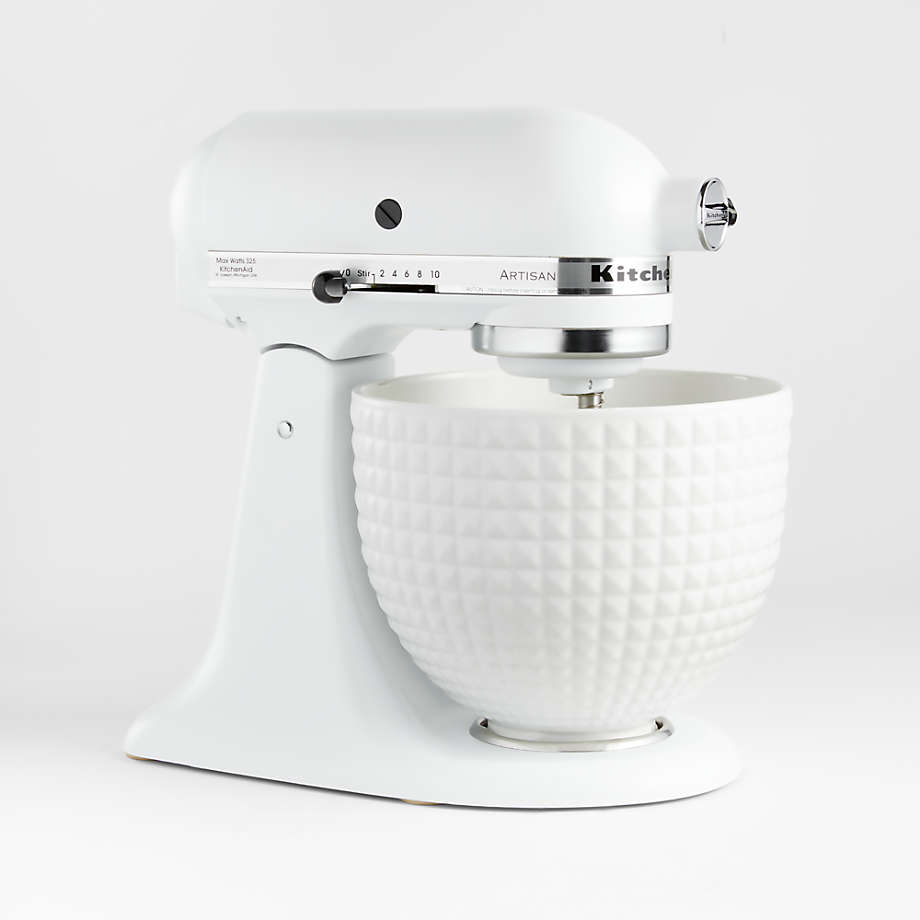 Kitchenaid mixer on sale white bowl