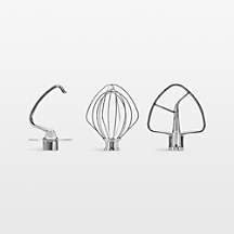 KitchenAid Stand Mixer Stainless Steel Mixing Attachments, Set of 3 + Reviews | Crate & Barrel