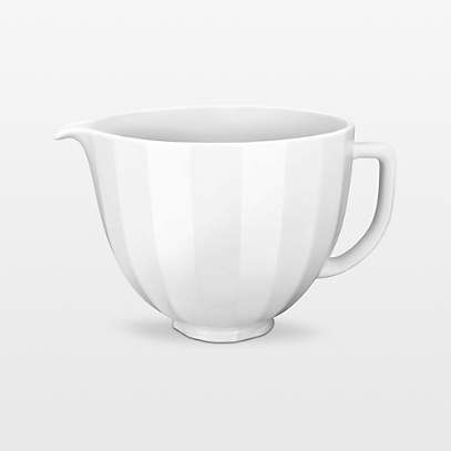 5 Quart White Shell Ceramic Bowl