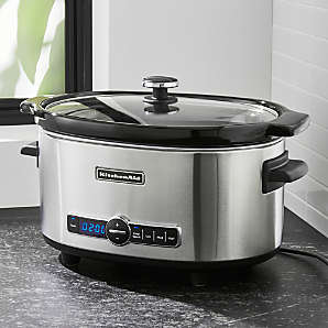 Continental Electric Pro 4-6 Quart Digital Slow Cooker Stainless Steel -  Bed Bath & Beyond - 22544901