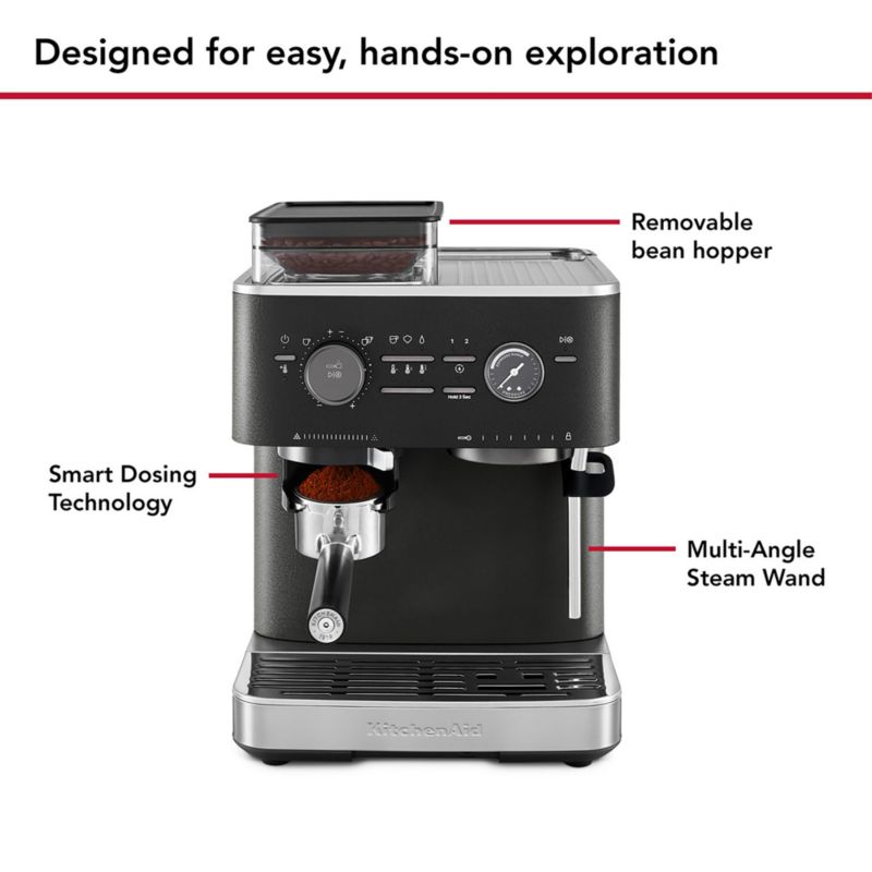 KitchenAid ® Semi-Automatic Espresso Machine in Cast Iron Black - image 7 of 7