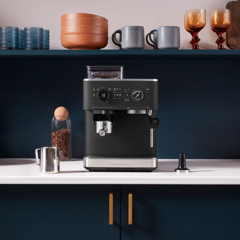 KitchenAid ® Semi-Automatic Espresso Machine in Cast Iron Black - image 2 of 7