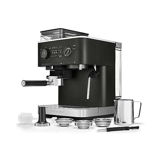 KitchenAid ® Semi-Automatic Espresso Machine in Cast Iron Black