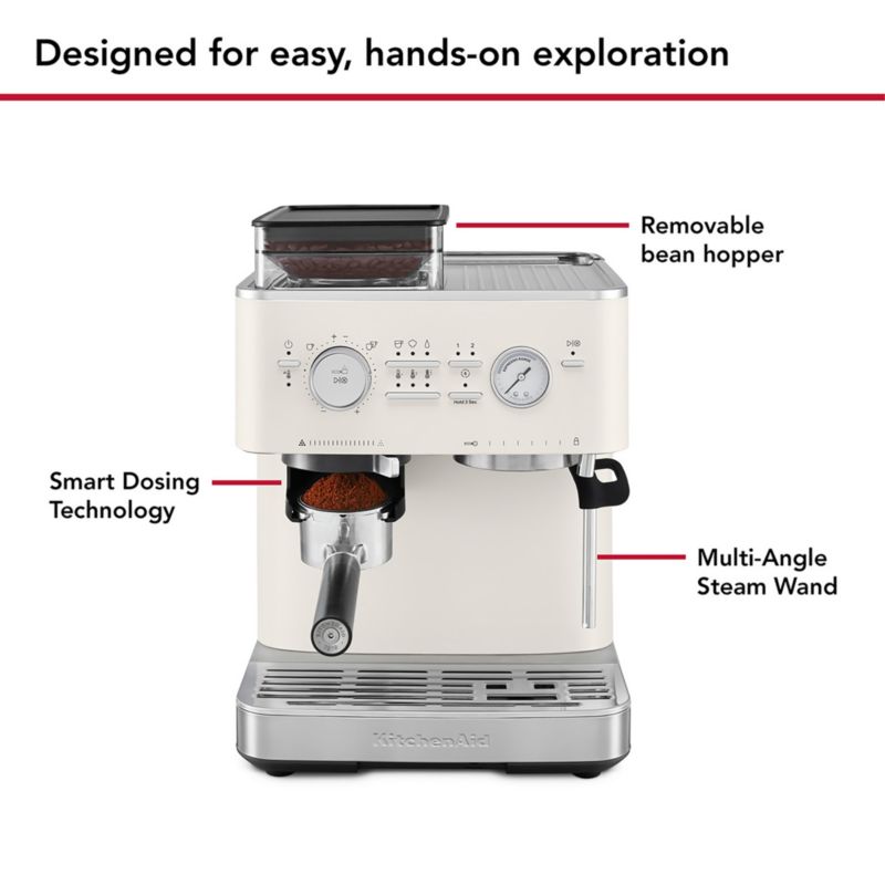 KitchenAid ® Semi-Automatic Espresso Machine in Porcelain White - image 8 of 11