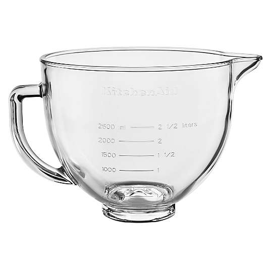 KitchenAid ® Stand Mixer 5-Qt. Glass Mixing Bowl with Measurement Markings and Lid