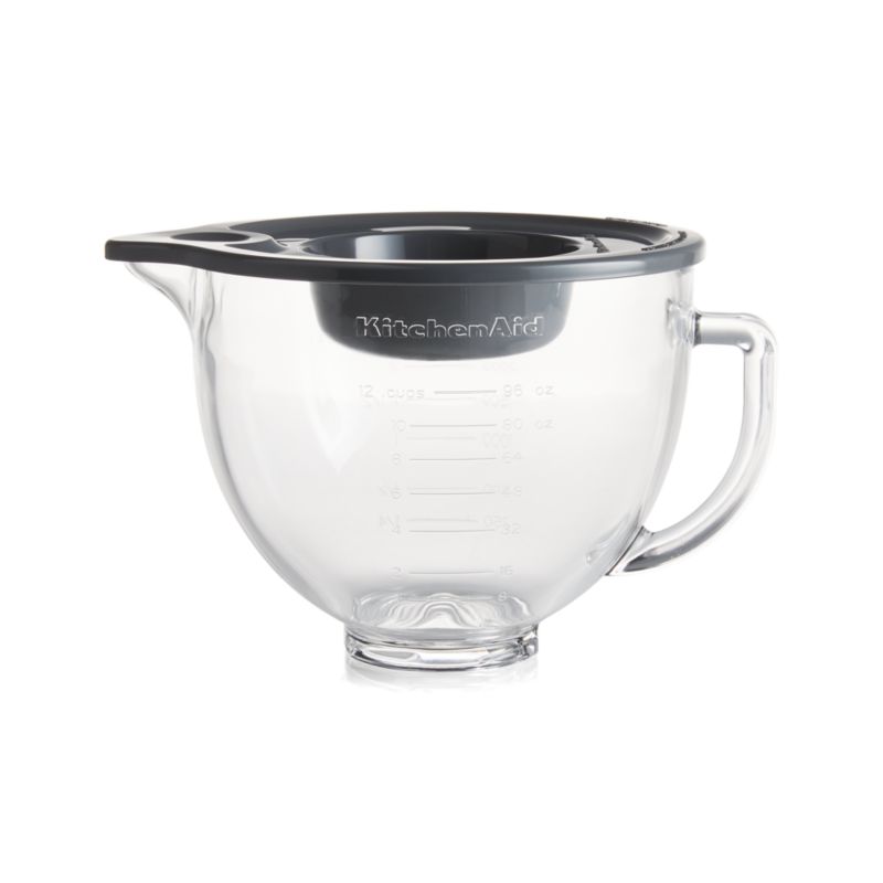 Glass Mixer Bowl for Kitchenaid 4.5-5QT Tilt-Head Stand Mixer, 5 Quart  Glass Bowl with Refrigerator & DishMeasurement Markings