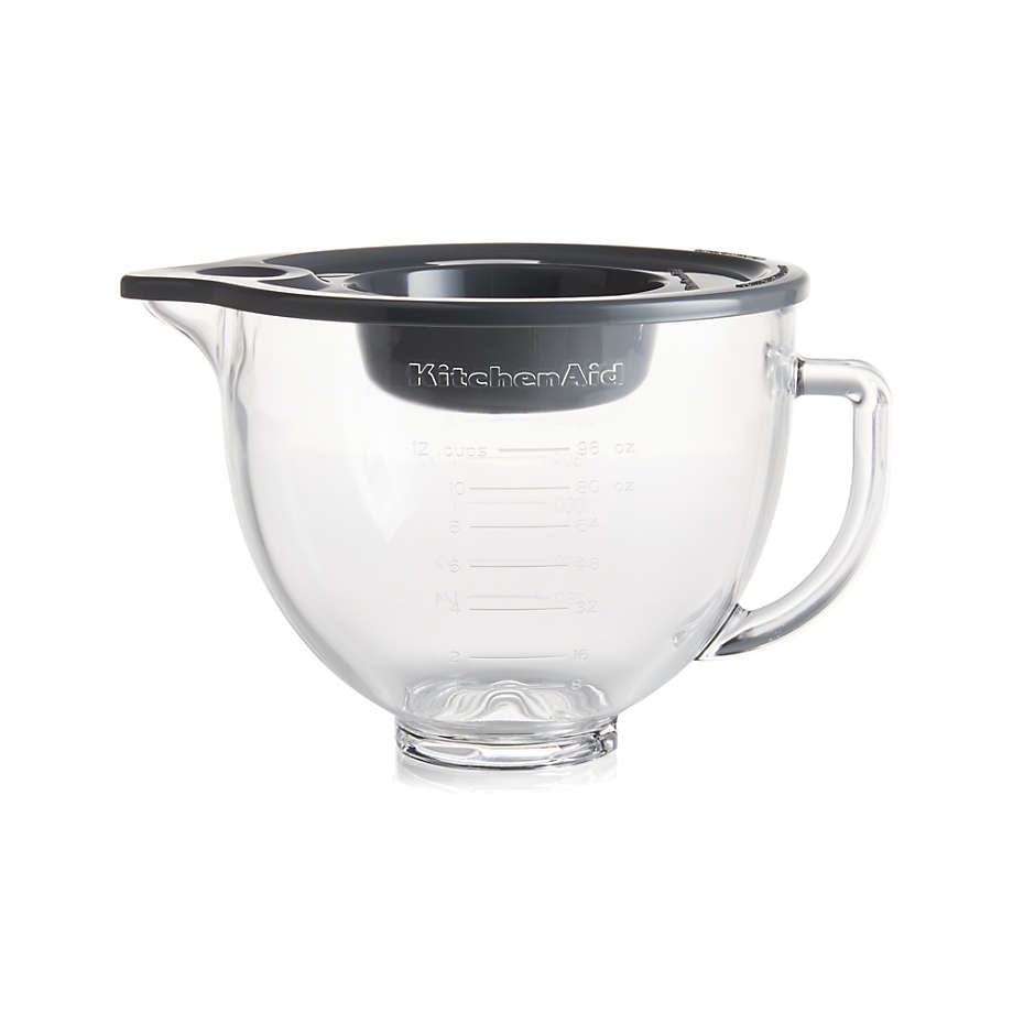 KitchenAid Stand Mixer Classic Column White 5-Qt. Ceramic Mixing Bowl with  Spout and Handle + Reviews, Crate & Barrel