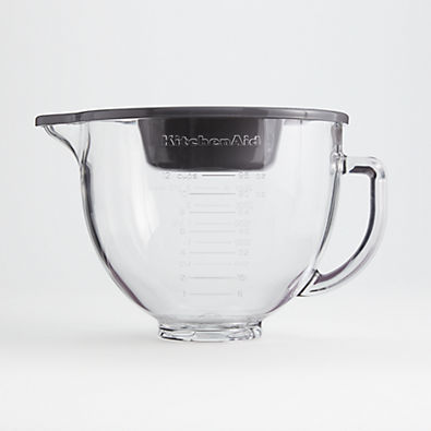 View KitchenAid ® Stand Mixer 5-Qt. Glass Mixing Bowl with Measurement Markings and Lid details