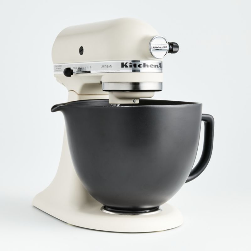 Crate&Barrel KitchenAid ® Artisan ® Series Limited-Edition Light & Shadow  5-Quart Tilt-Head Stand Mixer with Black Ceramic Bowl