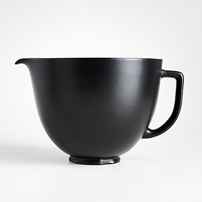 View KitchenAid ® Stand Mixer Matte Black 5-Qt. Ceramic Mixing Bowl with Spout details
