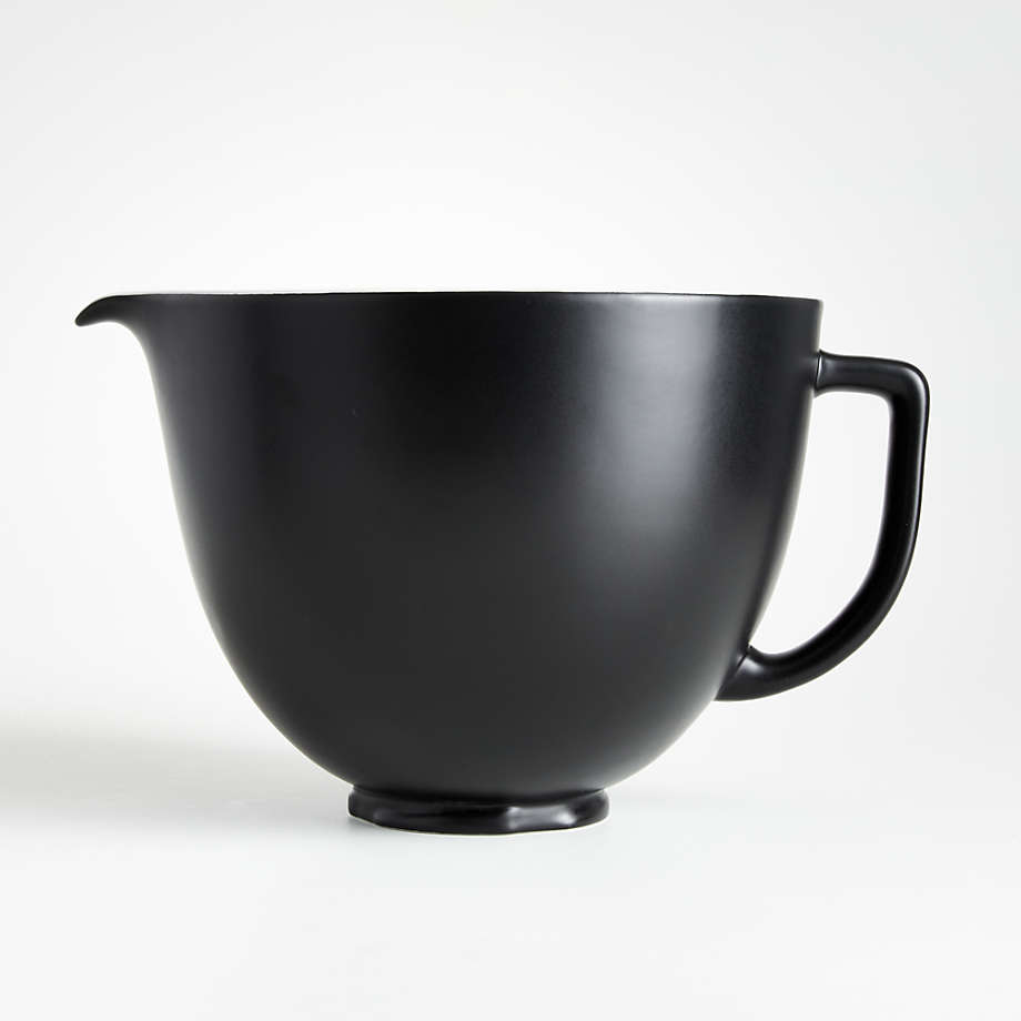 Crate&Barrel KitchenAid ® Artisan ® Series Limited-Edition Light & Shadow  5-Quart Tilt-Head Stand Mixer with Black Ceramic Bowl