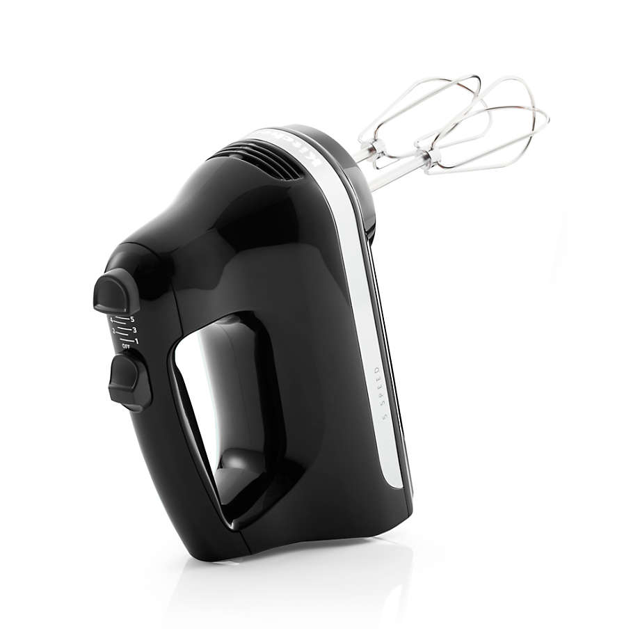 KitchenAid Onyx Black 5-Speed Electric Hand Mixer + Reviews | Crate & Barrel